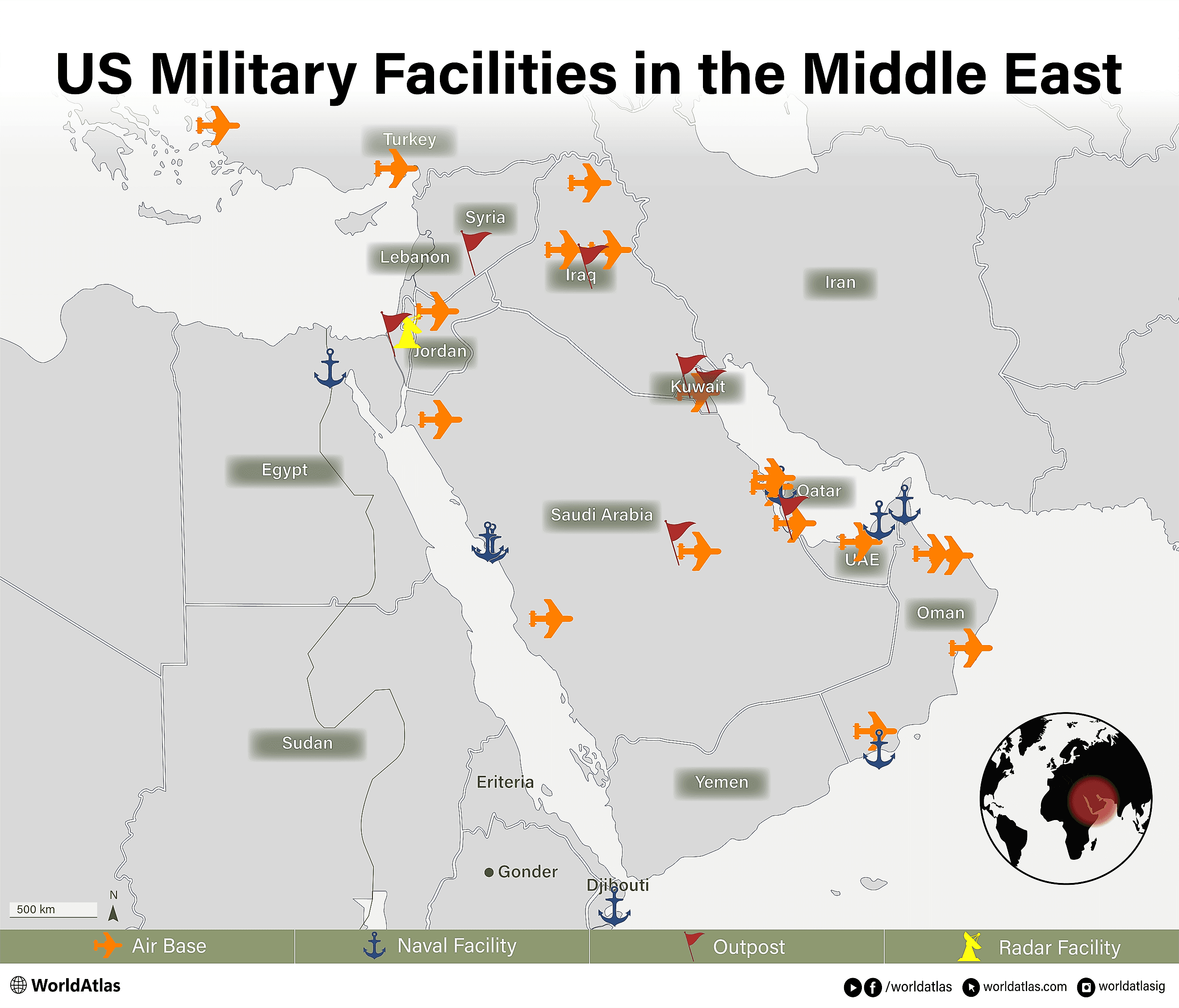 US military facilities map image